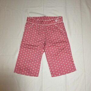 Gymboree Girls 6 Pink White Polka Dot Bermuda Shorts Capri Spring Fun